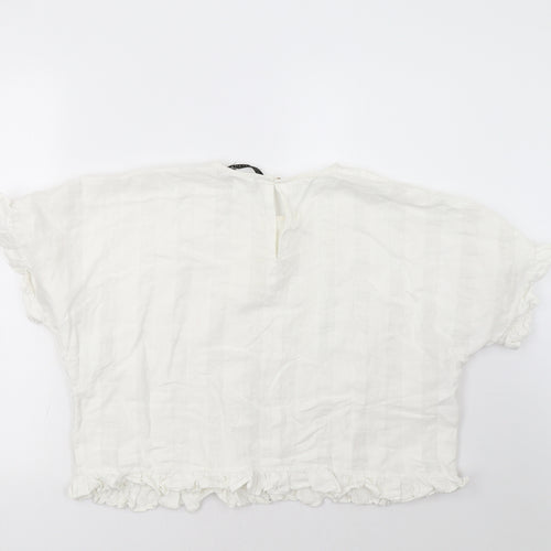 Zara Womens White   Basic T-Shirt Size M