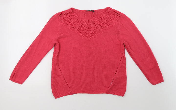 Kaleidoscope Womens Pink   Pullover Sweatshirt Size 14