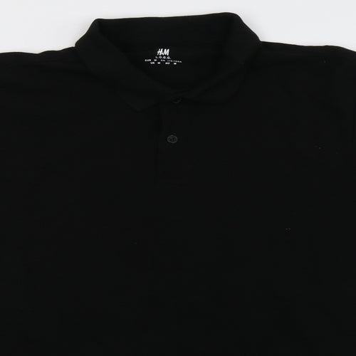 H&M Mens Black    Polo Size M
