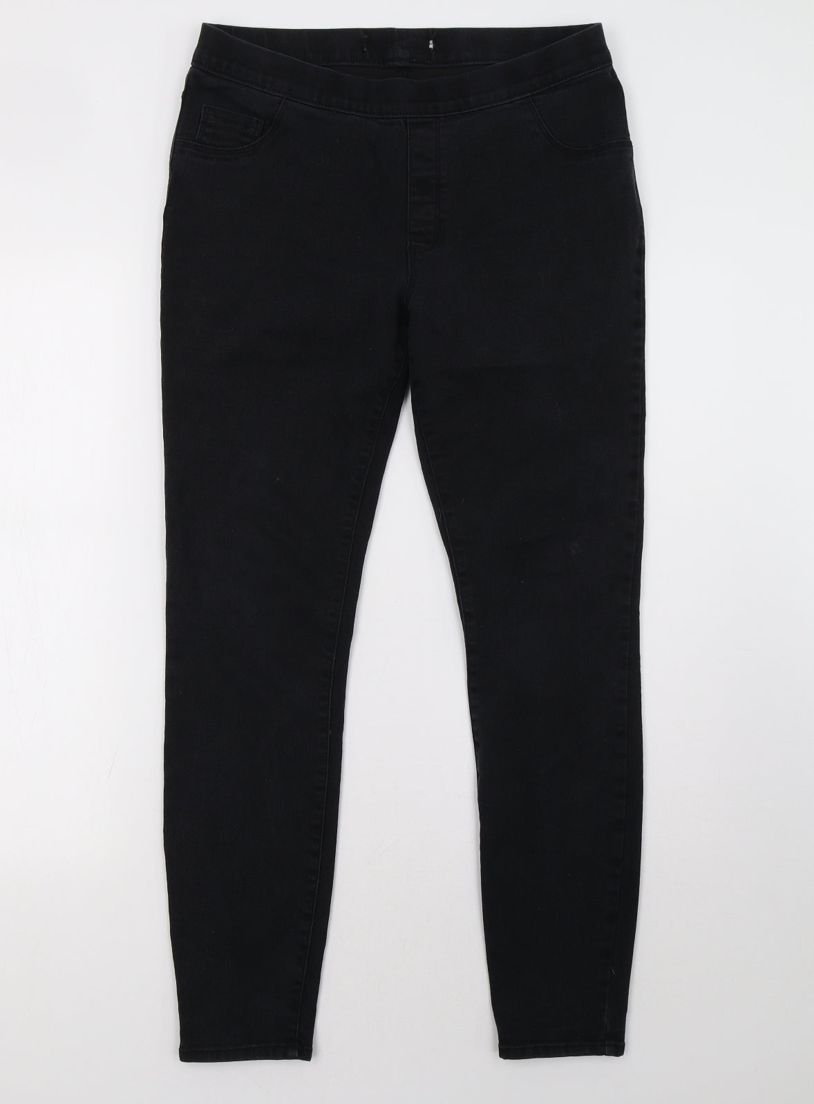 George Womens Black  Denim Jegging Trousers Size 12 L30 in
