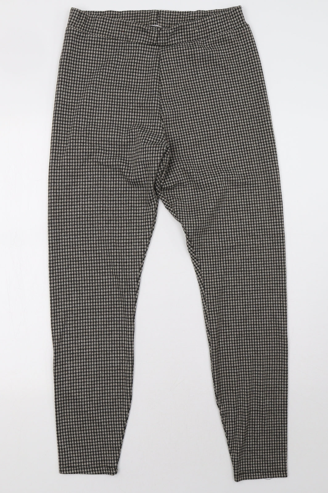 Sainsburys Womens Grey Check  Trousers  Size 14 L31 in