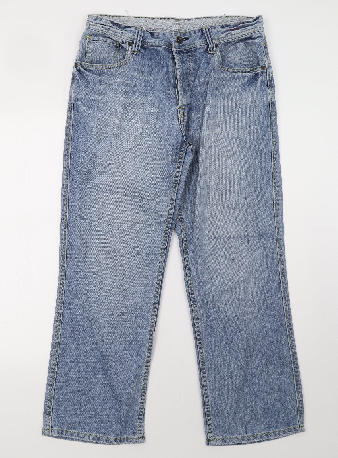 seventy three Mens Blue  Denim Straight Jeans Size 34 L29 in