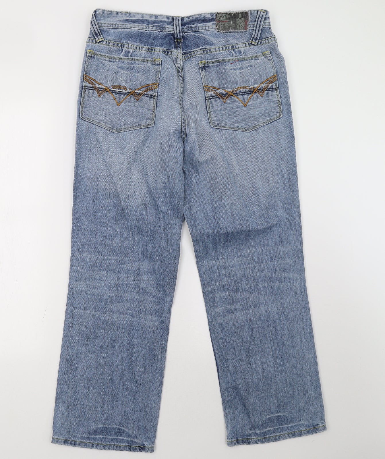 seventy three Mens Blue  Denim Straight Jeans Size 34 L29 in