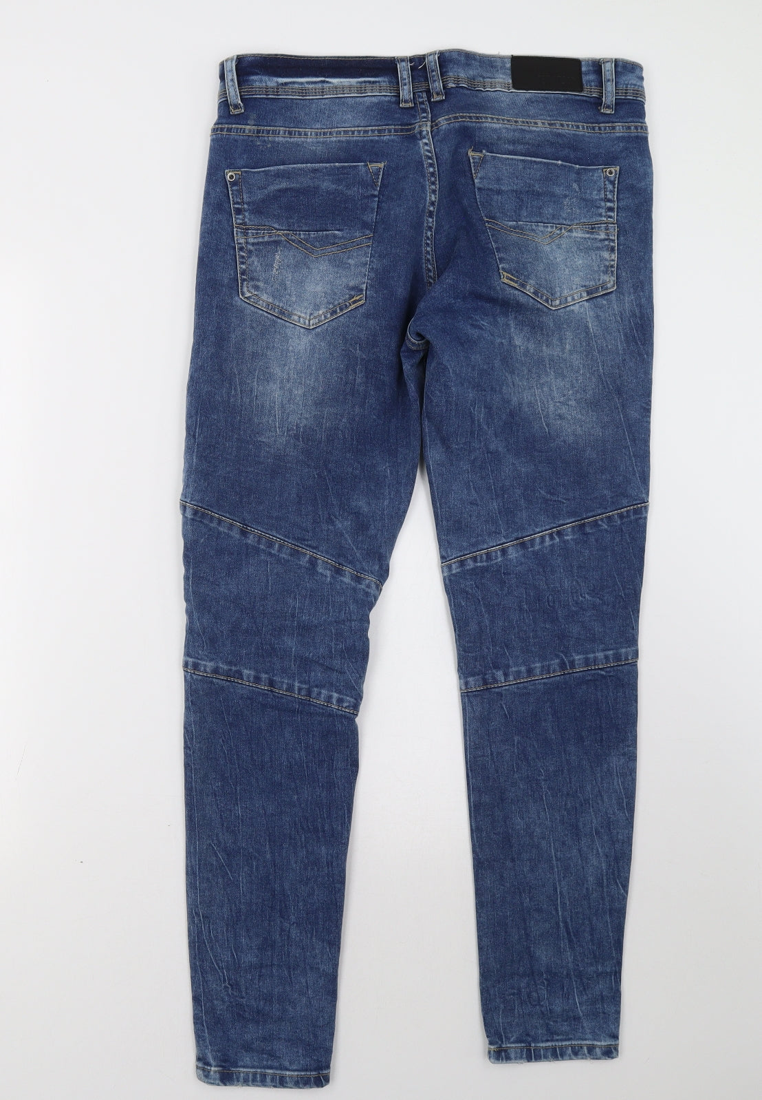 Enzo Mens Blue  Denim Straight Jeans Size 32 L30 in