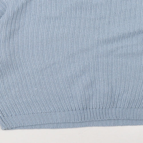 Boohoo Womens Blue   Pullover Sweatshirt Size L