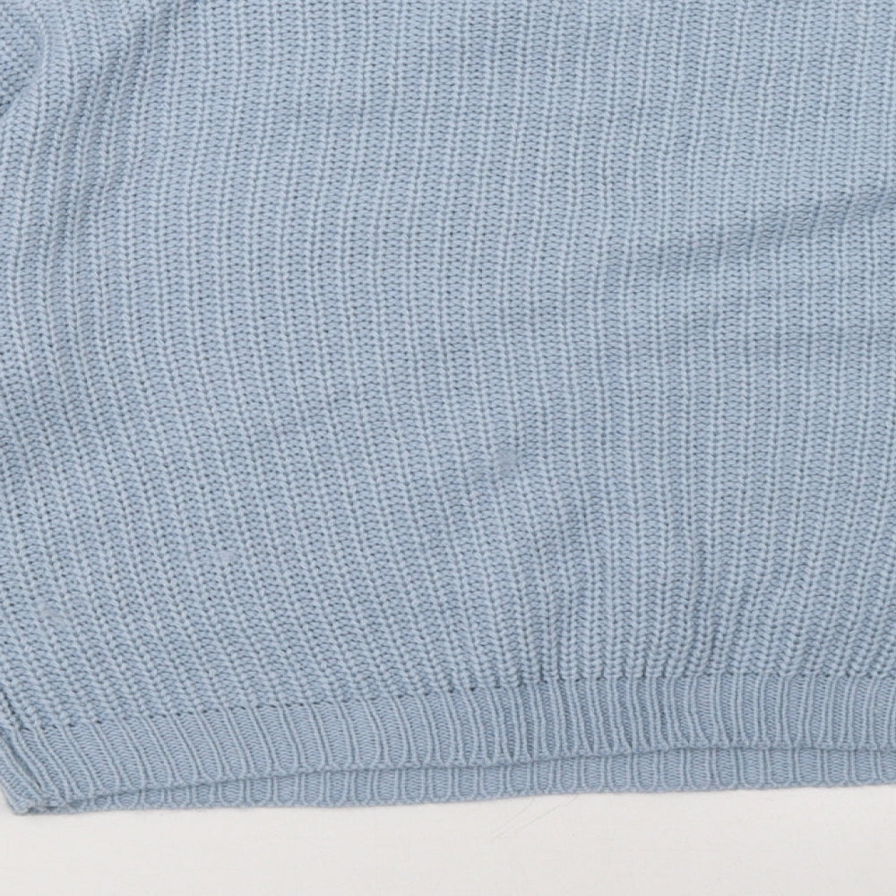 Boohoo Womens Blue   Pullover Sweatshirt Size L