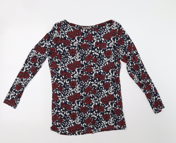 Sainsburys Womens Blue Floral  Pullover Sweatshirt Size 12
