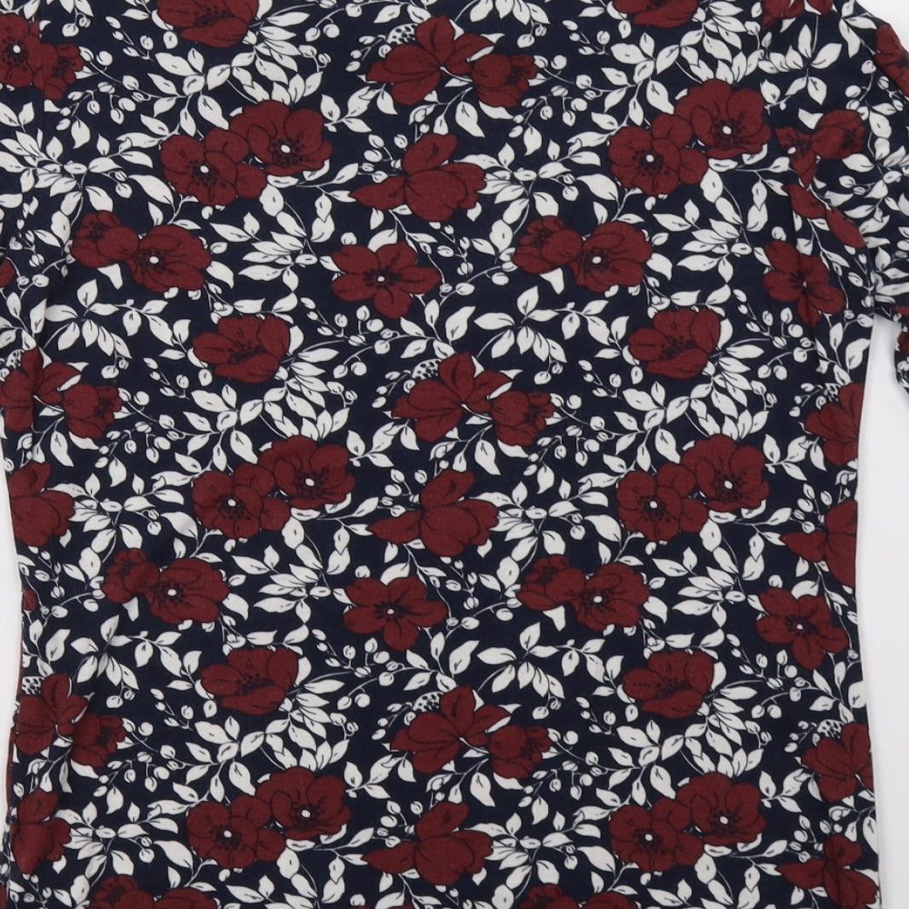Sainsburys Womens Blue Floral  Pullover Sweatshirt Size 12