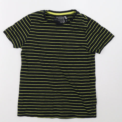 Sainsburys Boys Yellow Striped  Basic T-Shirt Size 10 Years
