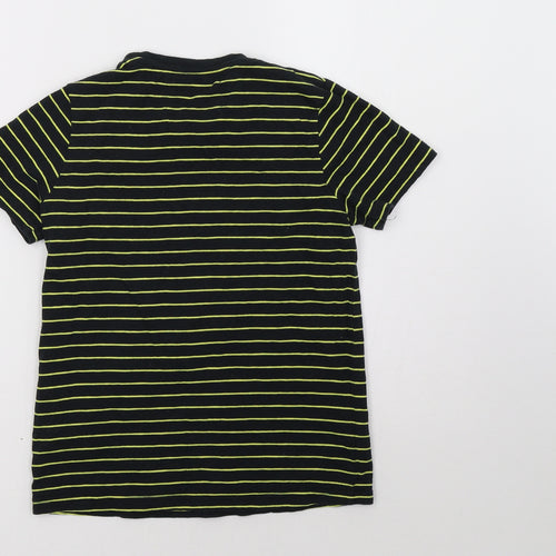 Sainsburys Boys Yellow Striped  Basic T-Shirt Size 10 Years
