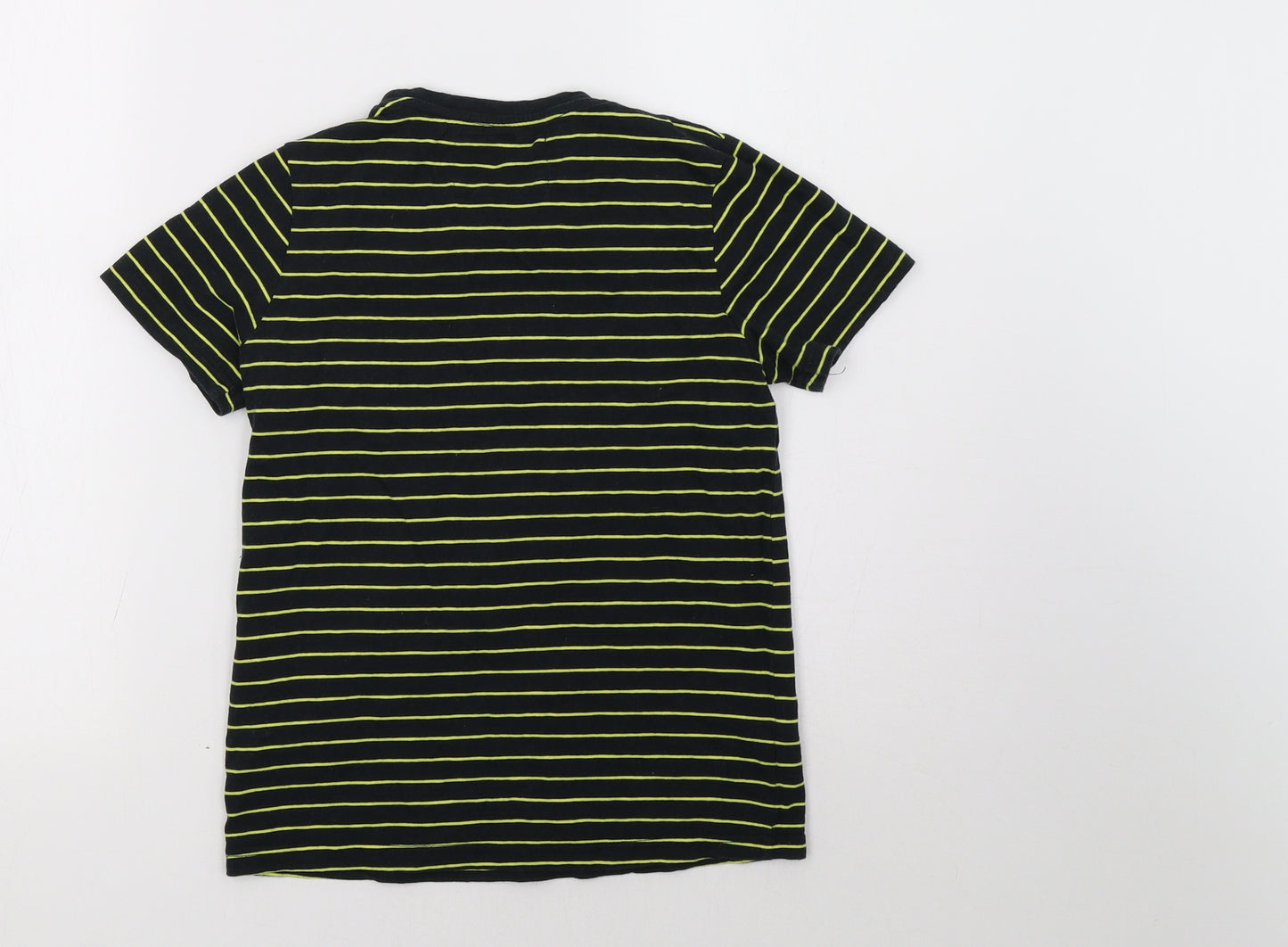 Sainsburys Boys Yellow Striped  Basic T-Shirt Size 10 Years