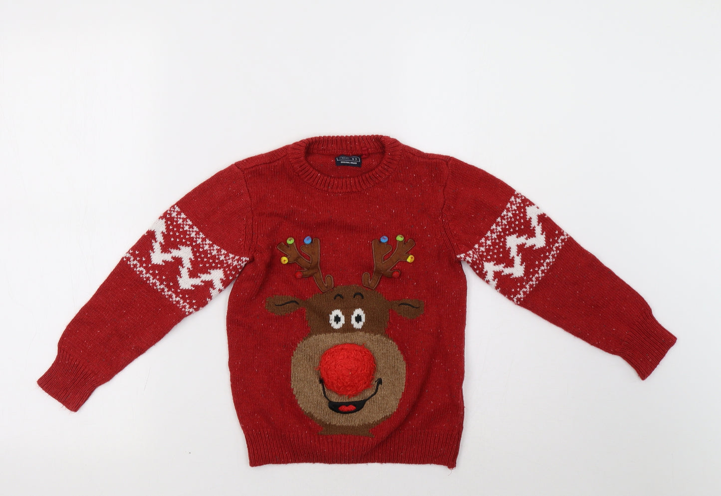 NEXT Boys Red   Pullover Sweatshirt Size 5 Years  - Christmas