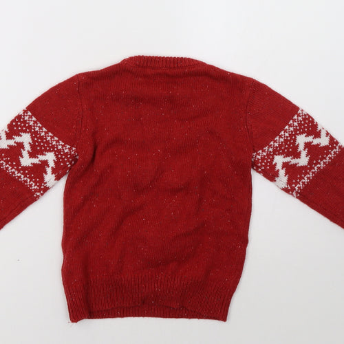 NEXT Boys Red   Pullover Sweatshirt Size 5 Years  - Christmas