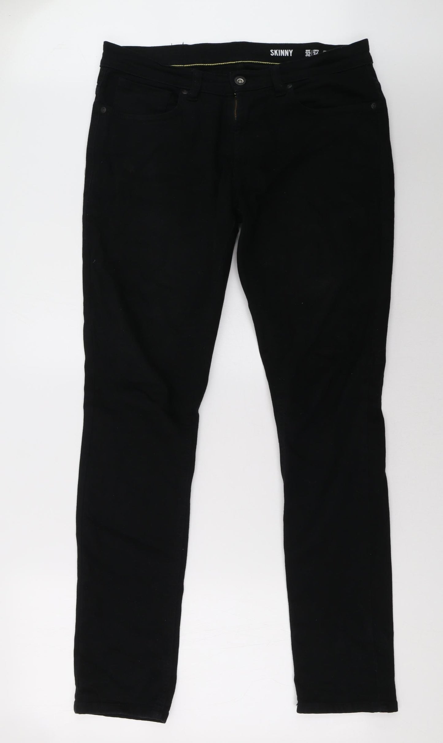F&F Mens Black  Denim Skinny Jeans Size 32 L34 in