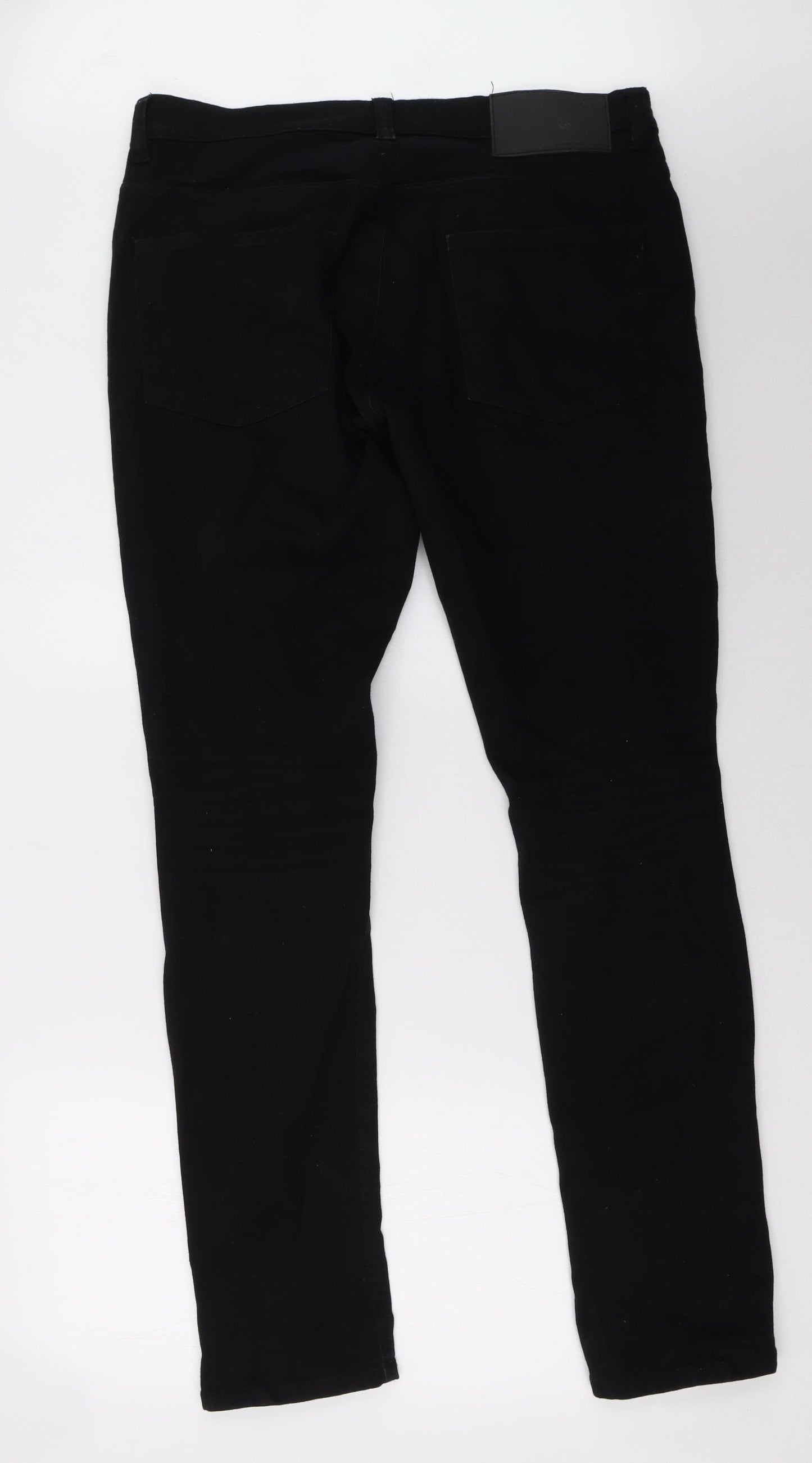 F&F Mens Black  Denim Skinny Jeans Size 32 L34 in
