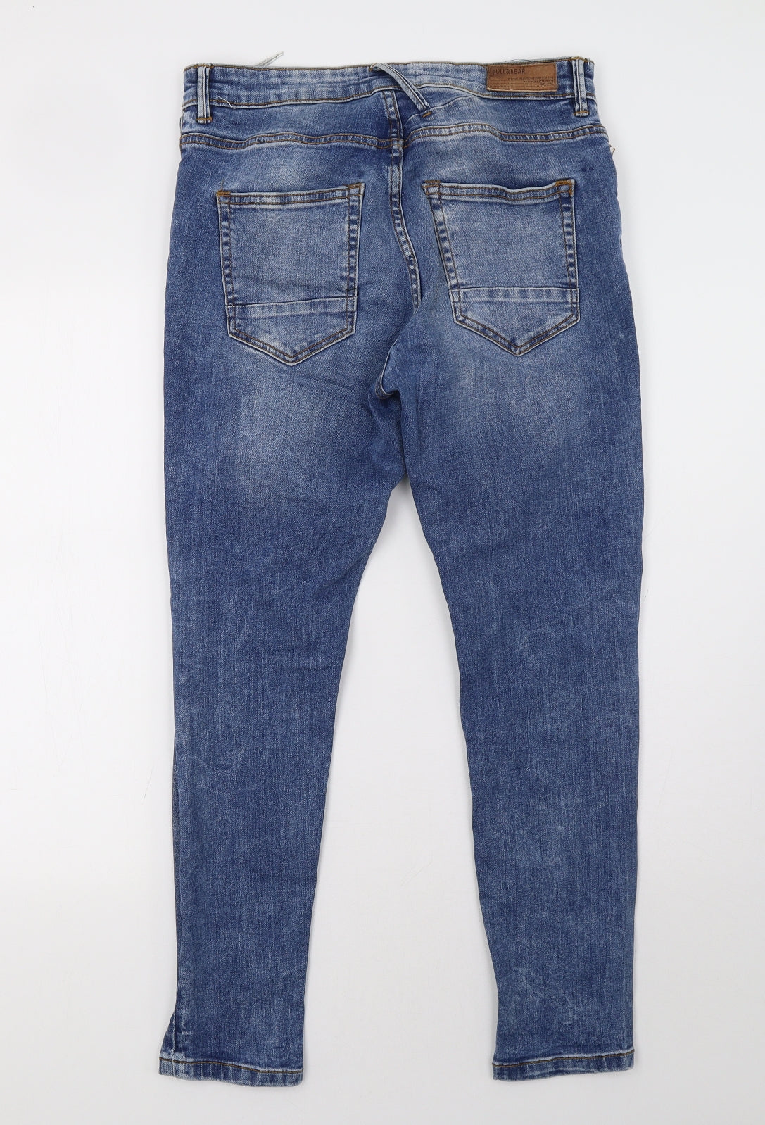Pull&Bear Womens Blue  Denim Skinny Jeans Size 12 L29 in