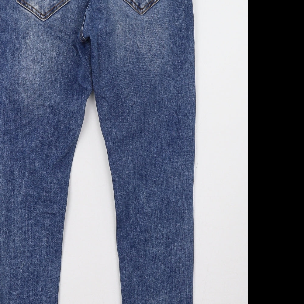 Pull&Bear Womens Blue  Denim Skinny Jeans Size 12 L29 in