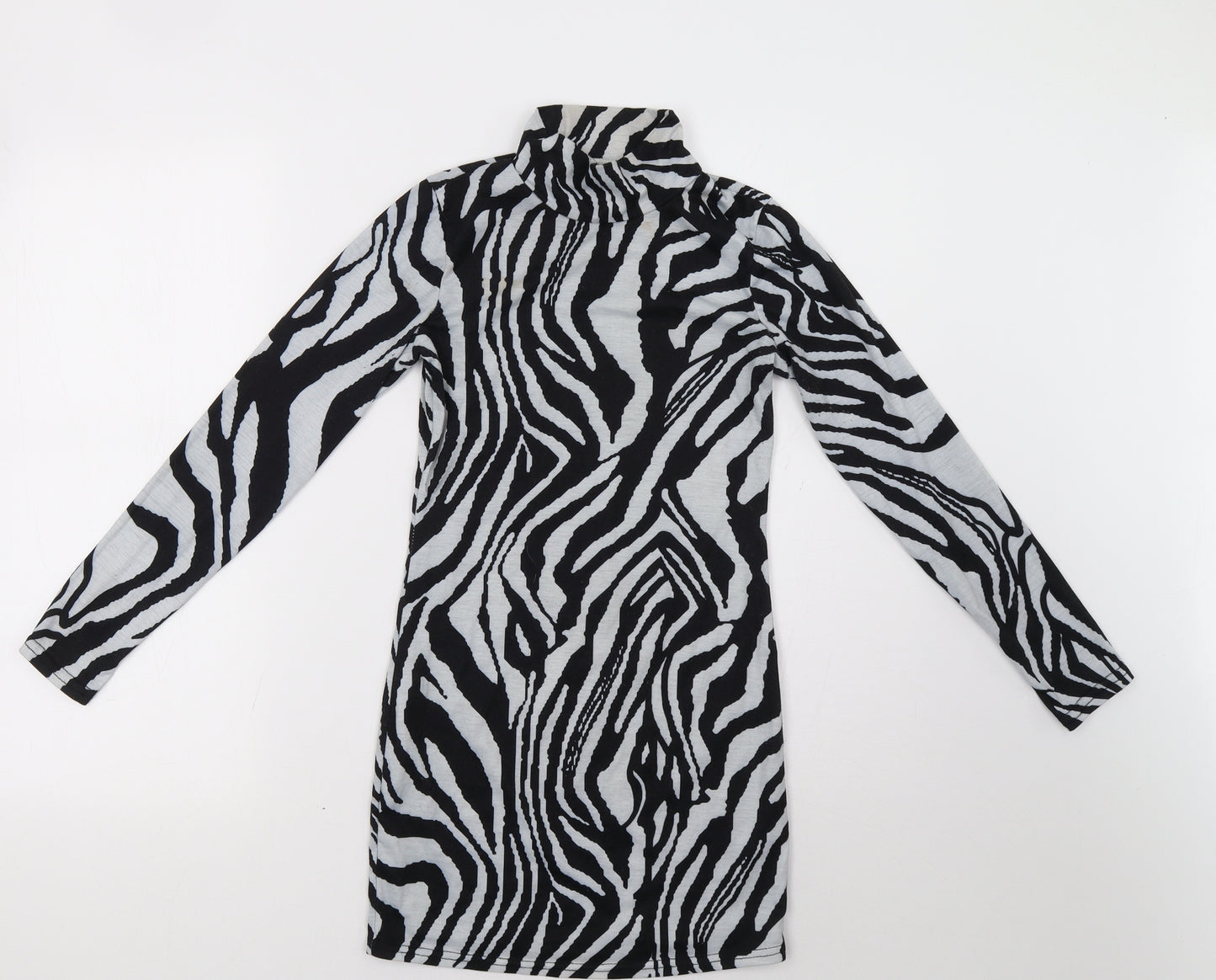 Preworn Womens Grey Animal Print  Bodycon  Size S