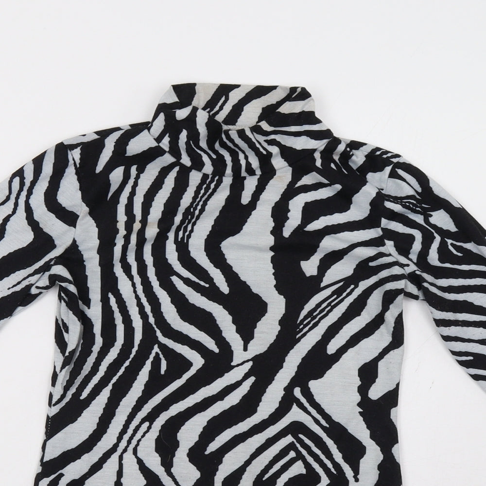 Preworn Womens Grey Animal Print  Bodycon  Size S