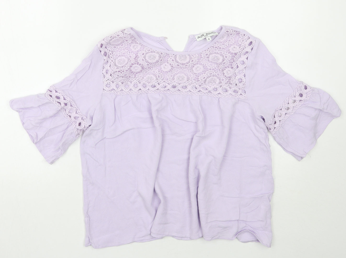 Jaune Rouge Womens Purple   Basic Blouse Size S