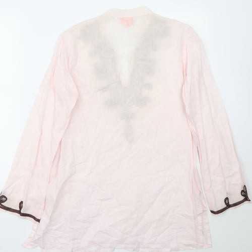 Boutique Womens Pink Geometric  Basic Blouse Size M