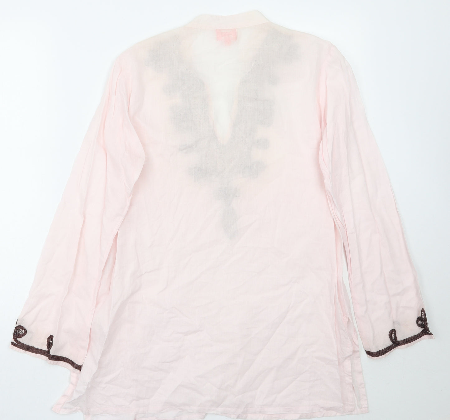 Boutique Womens Pink Geometric  Basic Blouse Size M