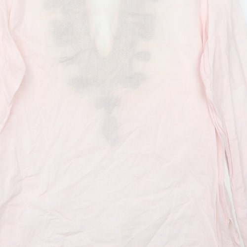 Boutique Womens Pink Geometric  Basic Blouse Size M