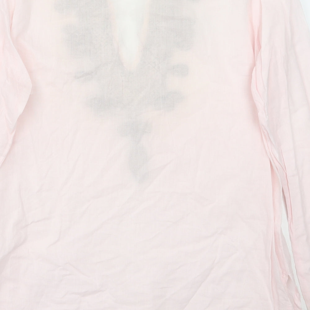 Boutique Womens Pink Geometric  Basic Blouse Size M