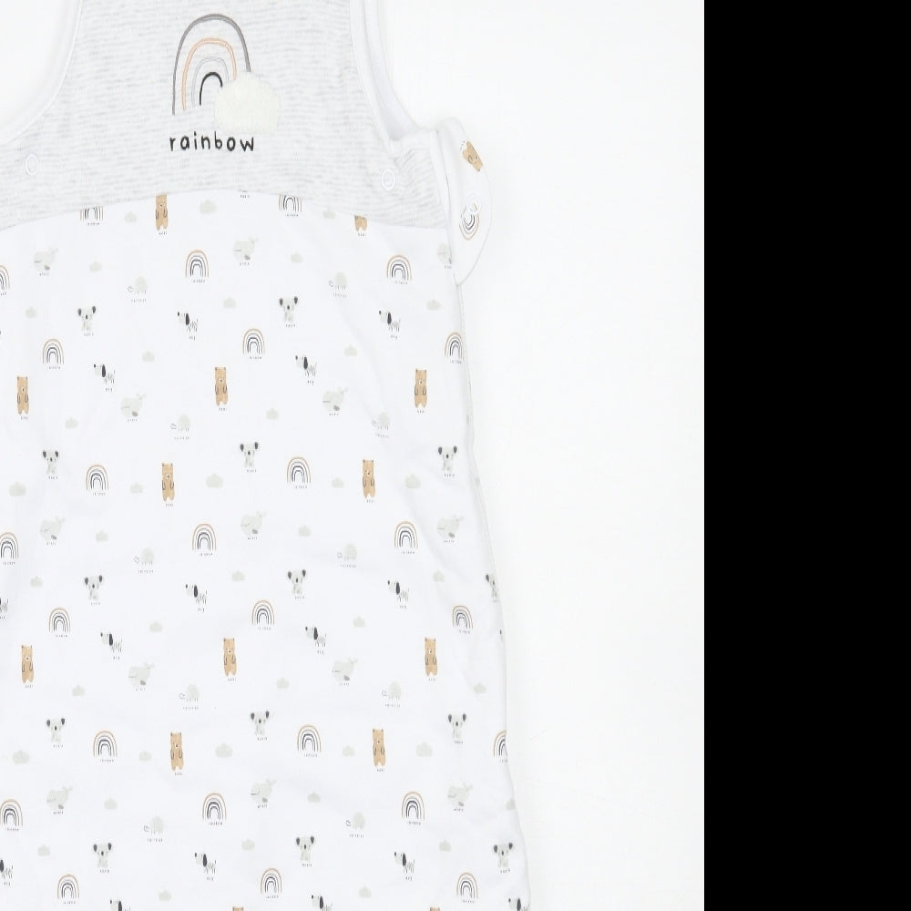 F&F Baby White Geometric  Babygrow One-Piece Size 12-18 Months  - Grow bag