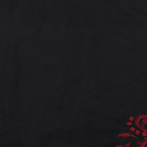 Monsoon Womens Black Floral  A-Line Skirt Size 18