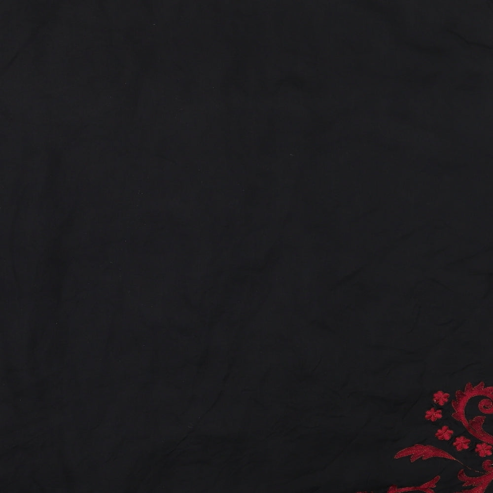 Monsoon Womens Black Floral  A-Line Skirt Size 18