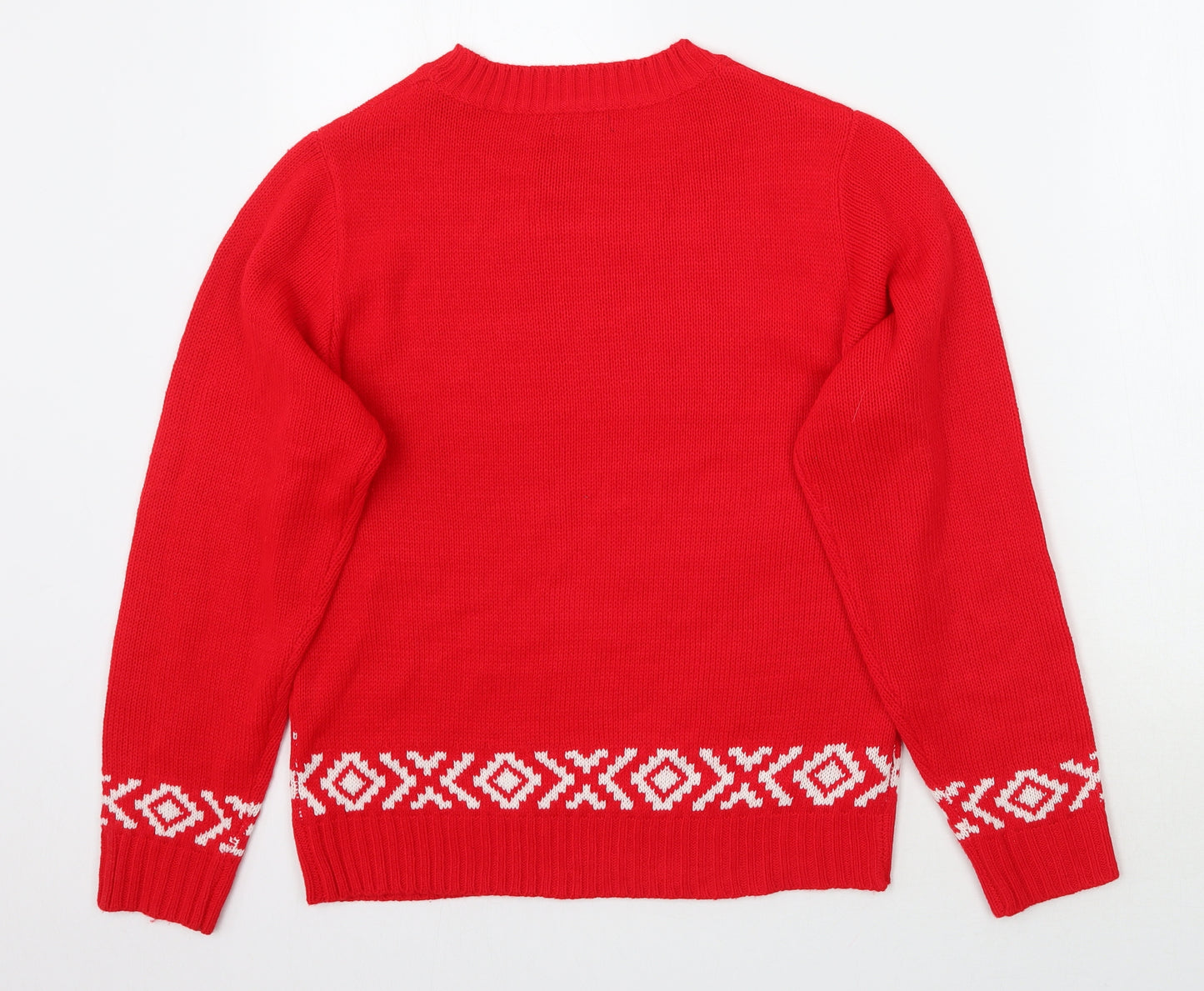 Boohoo Womens Red   Pullover Jumper Size M