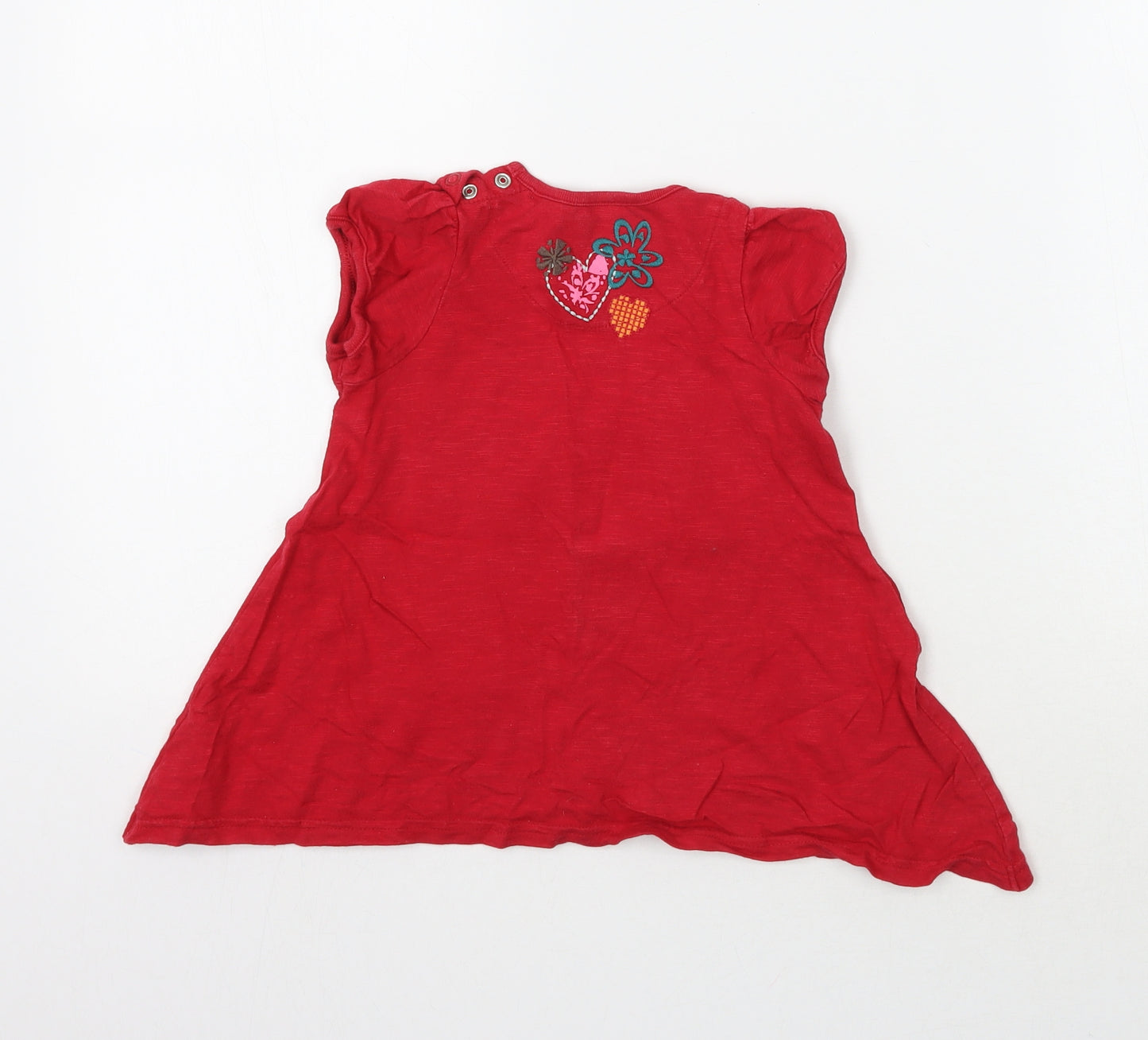 Marks and Spencer Girls Red   Basic T-Shirt Size 12 Months