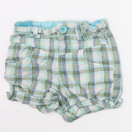 Cherokee Boys Blue Check  Cropped Trousers Size 12-18 Months