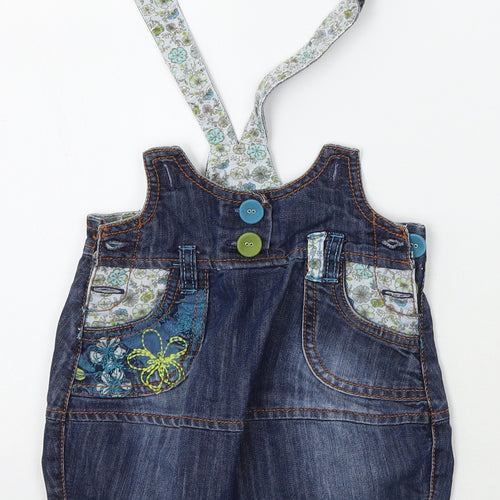 NEXT Girls Blue   Pinafore/Dungaree Dress  Size 6-9 Months