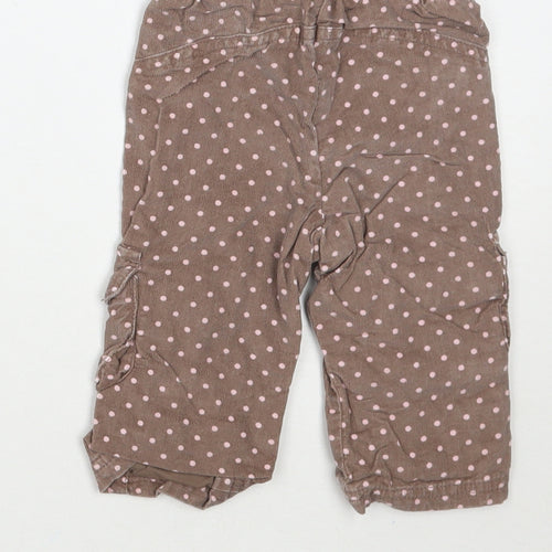 George Girls Black Polka Dot  Cargo Trousers Size 6-9 Months