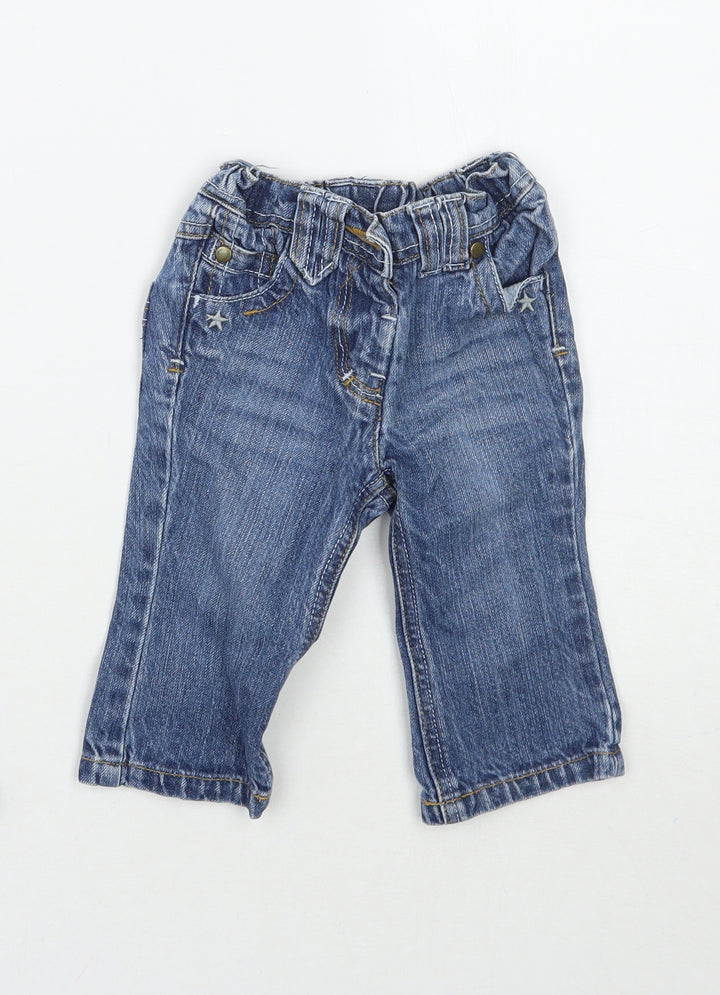 NEXT Girls Blue Capri Jeans Size 6-9 Months