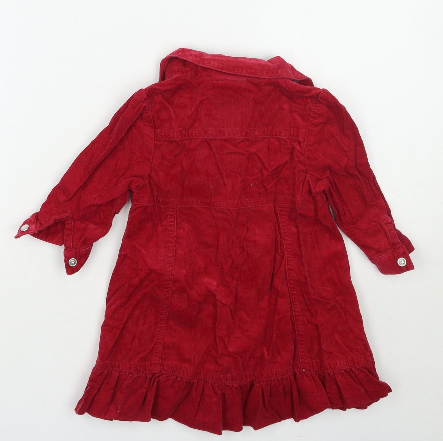NEXT Girls Red   Shirt Dress  Size 6-9 Months