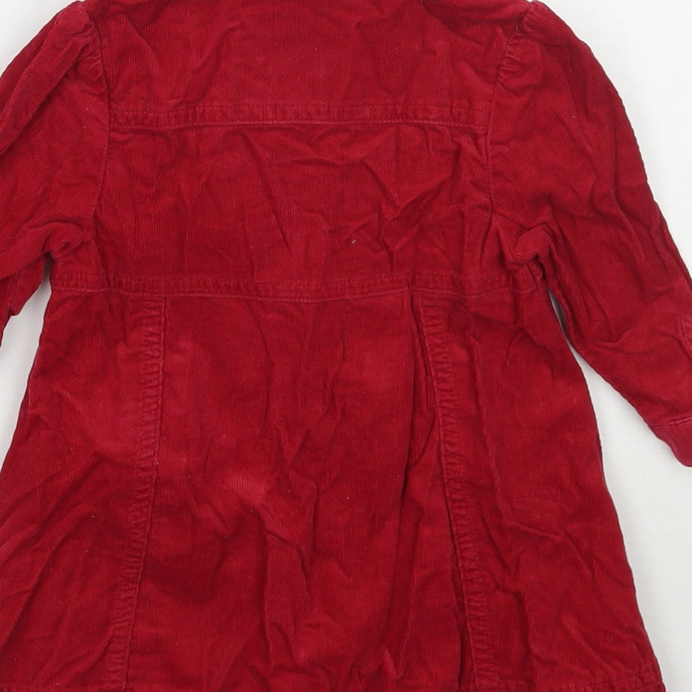 NEXT Girls Red   Shirt Dress  Size 6-9 Months