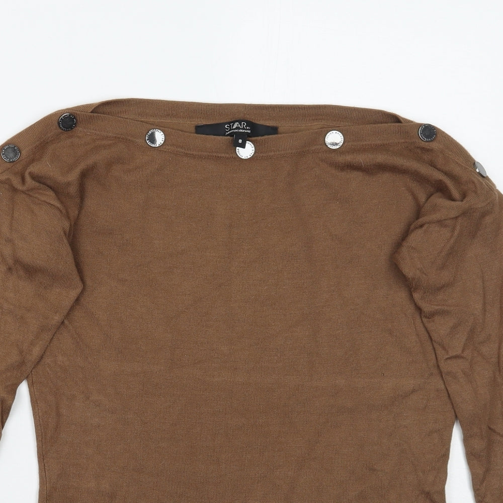 Star Womens Brown   Pullover Jumper Size 8