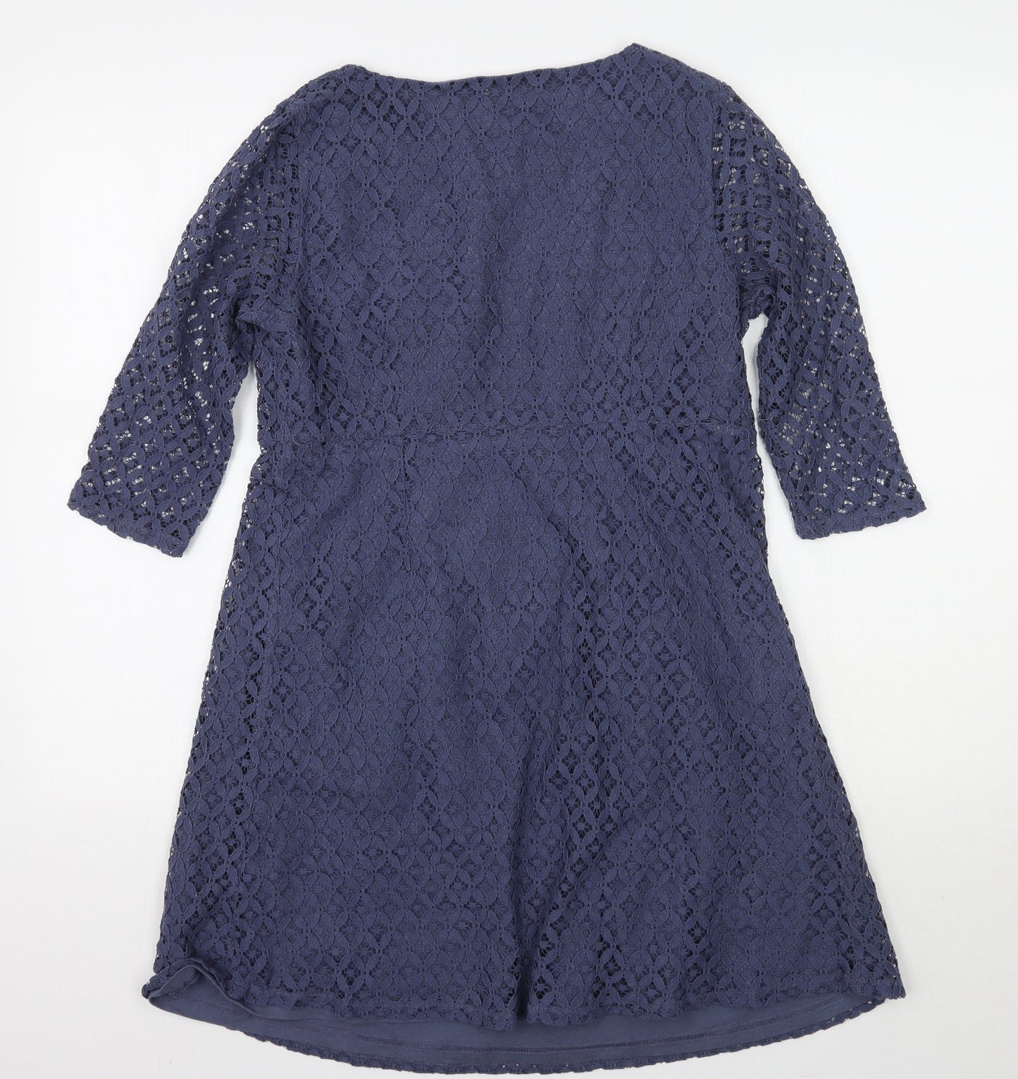 Colline Womens Blue Floral  A-Line  Size 10