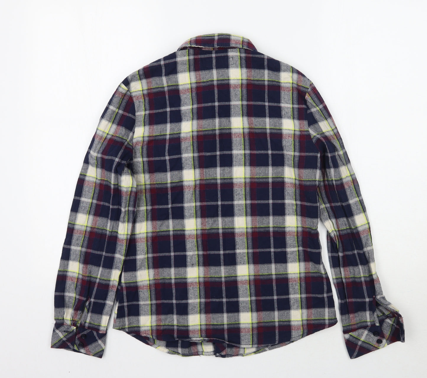 Newlook Girls Blue Check  Basic Button-Up Size 13 Years