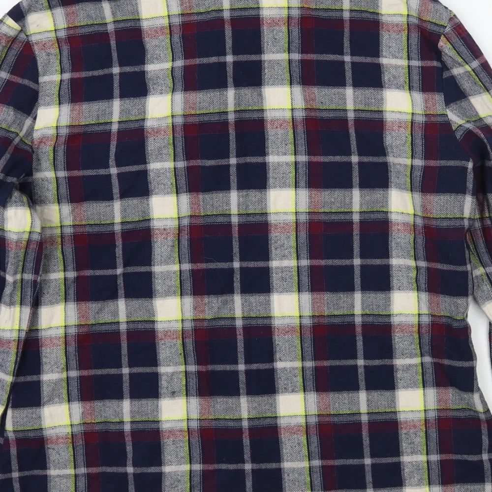 Newlook Girls Blue Check  Basic Button-Up Size 13 Years