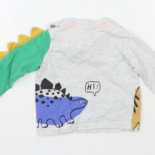 Fred & flo Boys Grey   Basic T-Shirt Size 3-6 Months