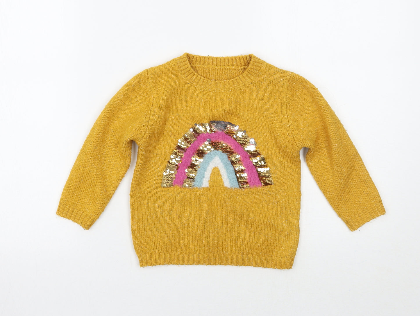 Matalan Girls Yellow   Pullover Jumper Size 18-24 Months