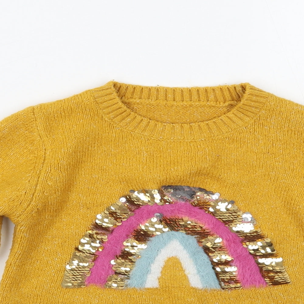 Matalan Girls Yellow   Pullover Jumper Size 18-24 Months