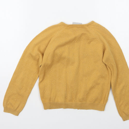 Matalan Girls Yellow   Cardigan Jumper Size 7 Years