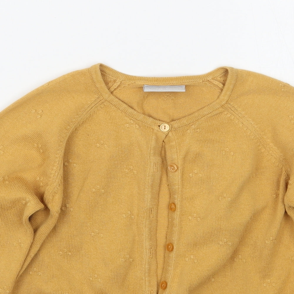 Matalan Girls Yellow   Cardigan Jumper Size 7 Years
