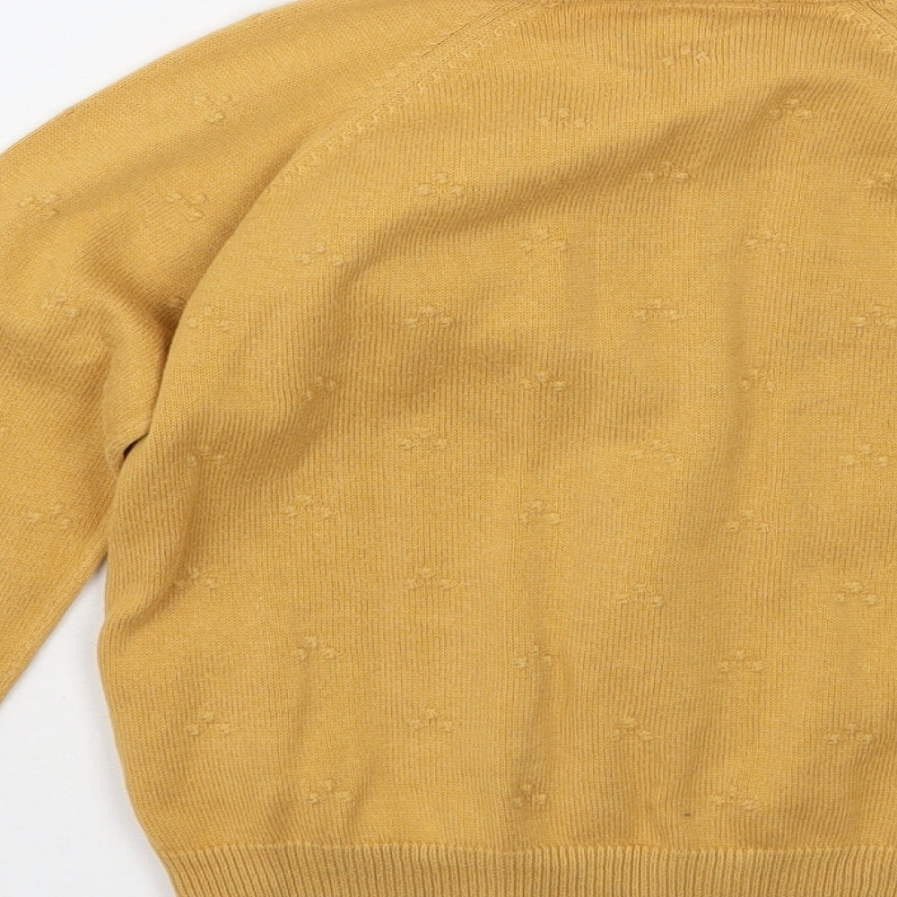 Matalan Girls Yellow   Cardigan Jumper Size 7 Years