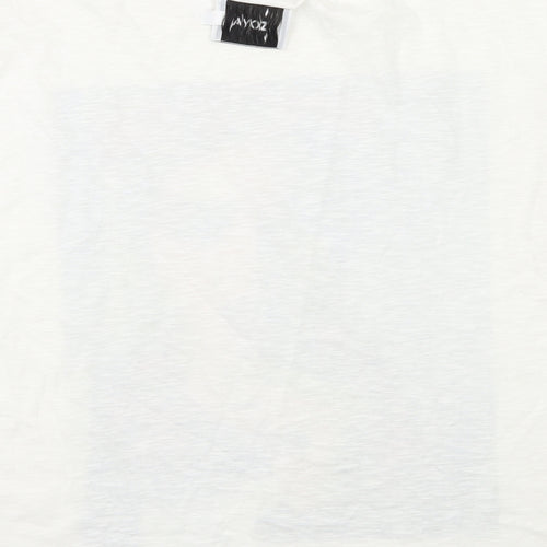 Zoya Womens White   Basic T-Shirt Size L